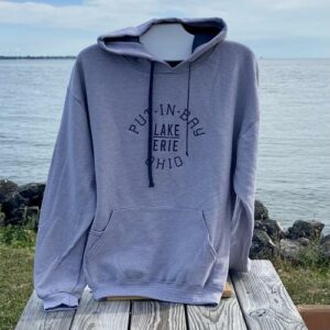 PIB Striped Hooded Pullover in Grey