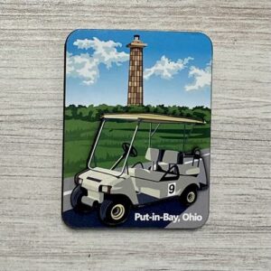 3D Wood Golfcart Magnet